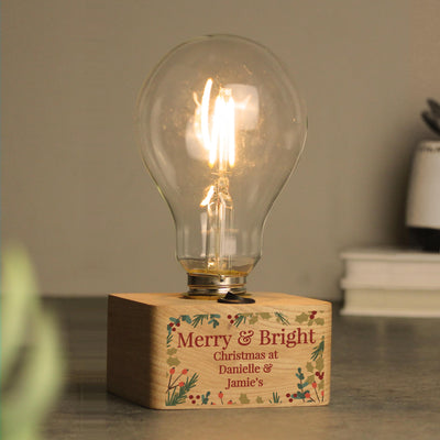 Personalised Christmas Foliage Light Bulb