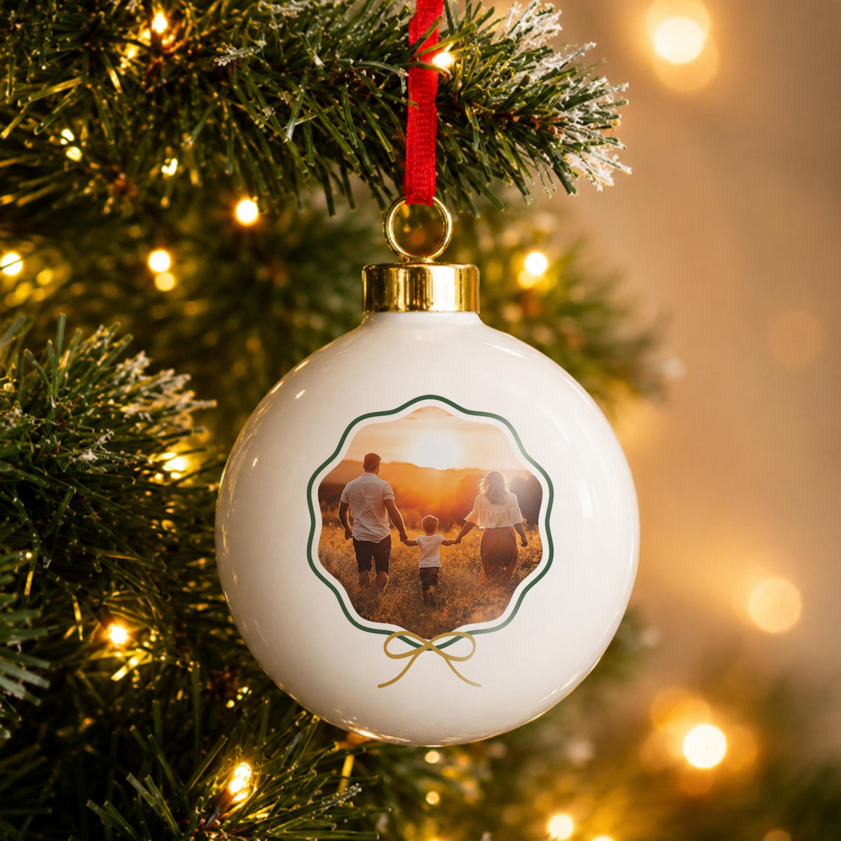 Personalised Photo Ceramic Christmas Bauble, The Personal Shop, personalised gifts