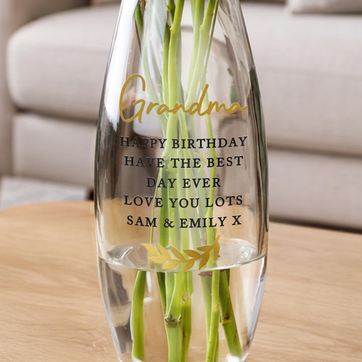 Personalised Free Text Bullet Vase, The Personal Shop, personalised gifts