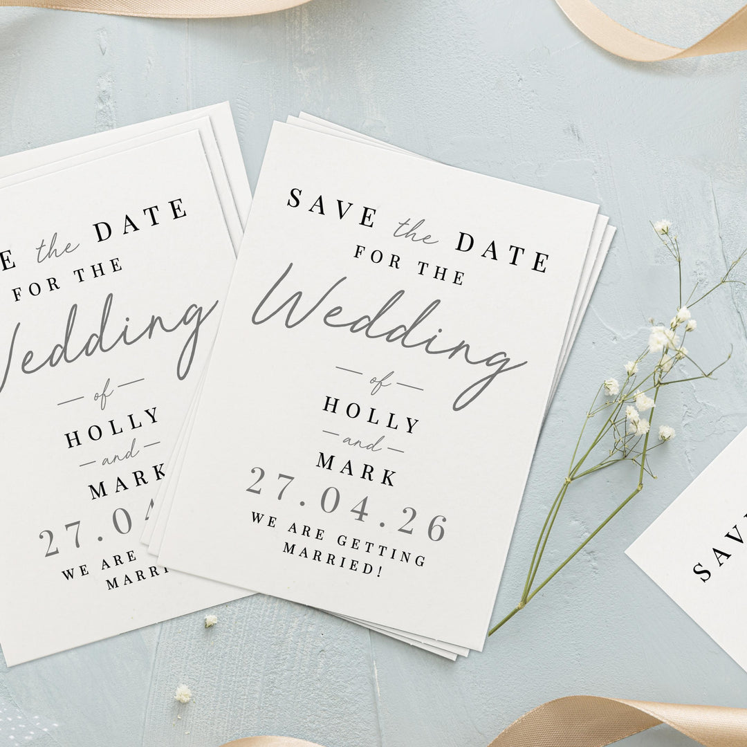 Personalised Set of 36 Wedding Save the Dates – alternative view