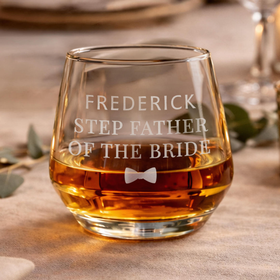 Personalised Wedding Whisky Glass, The Personal Shop, personalised gifts