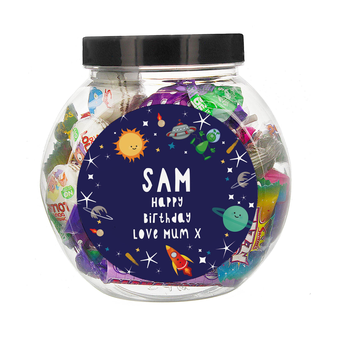 Personalised Space Sweet Jar – alternative view