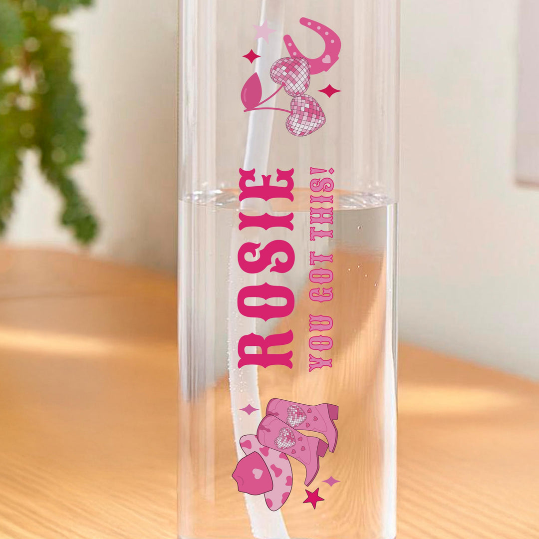 Personalised Cowgirl Water Bottle – alternative view