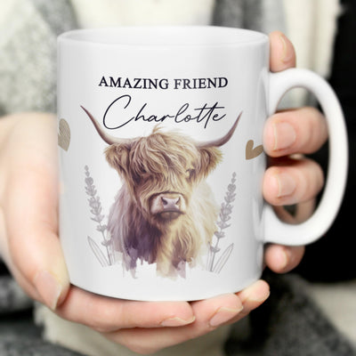 Personalised Highland Cow Mug