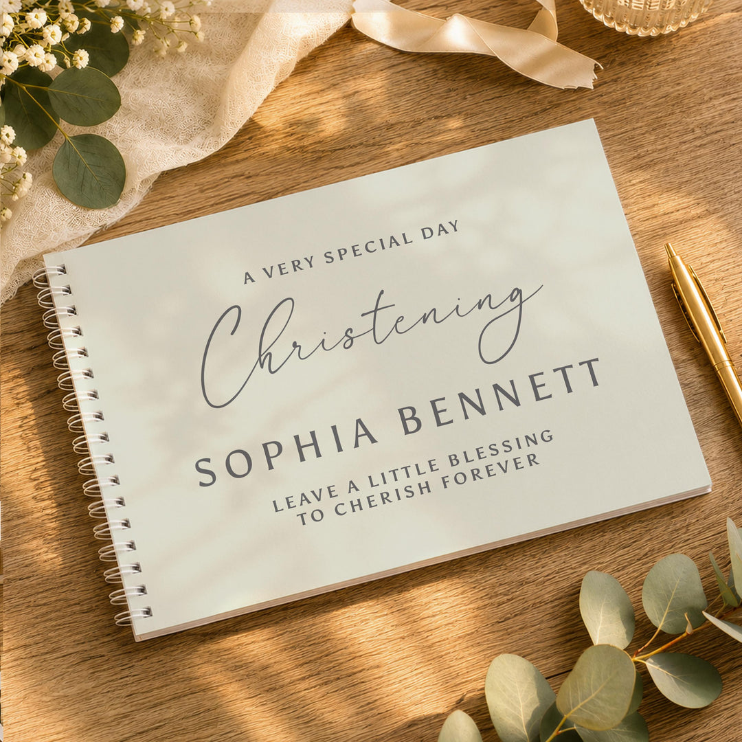 Personalised Natural Guest Book, The Personal Shop, personalised gifts