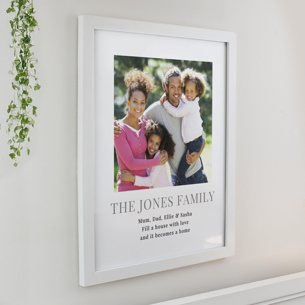 Personalised Square Photo Upload White Poster Frame – alternative view