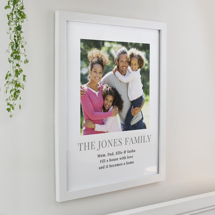 Personalised Square Photo Upload White Poster Frame – alternative view