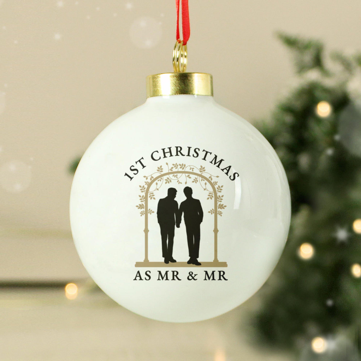Personalised Mr & Mr Bauble – alternative view