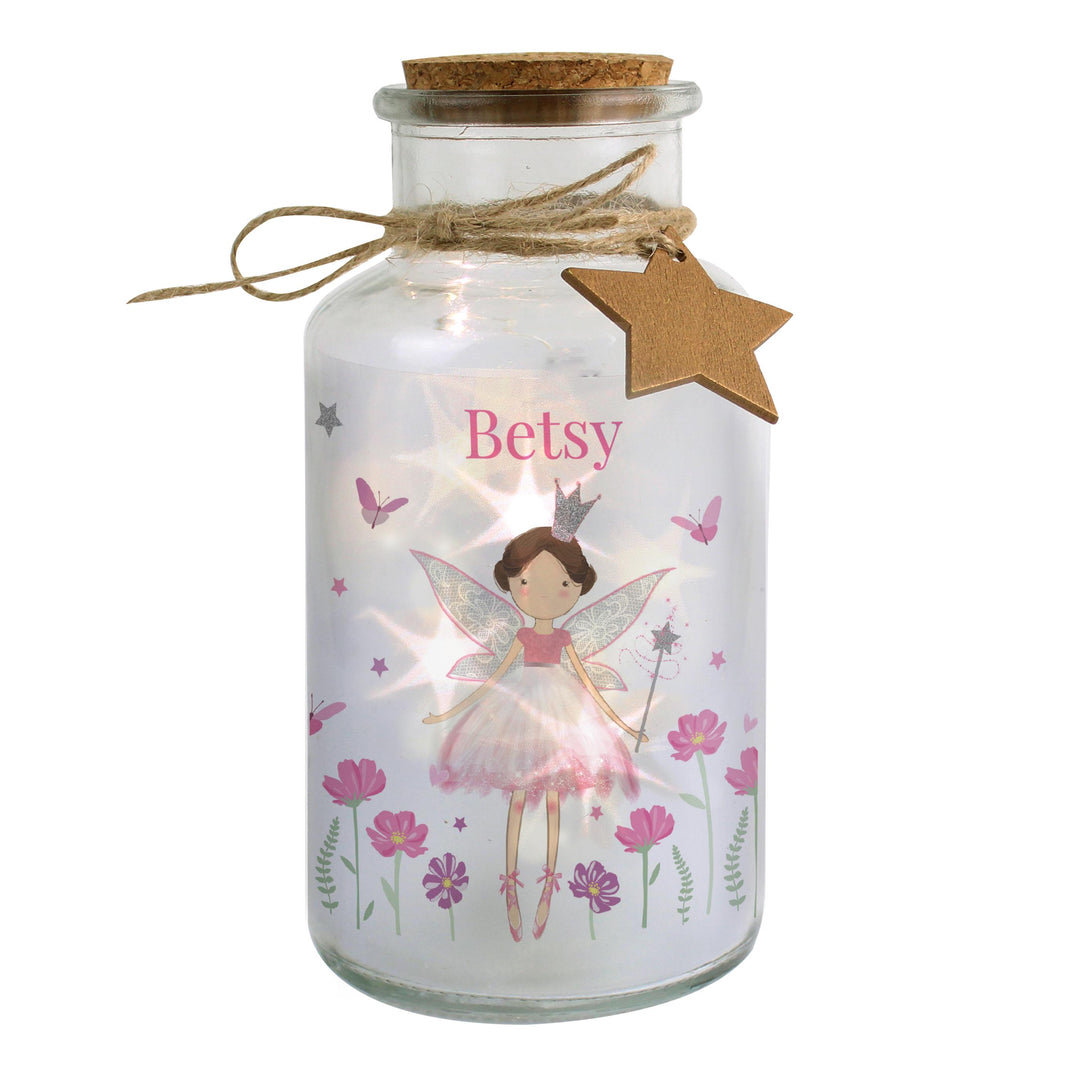 Personalised Fairy Princess LED Glass Jar – alternative view
