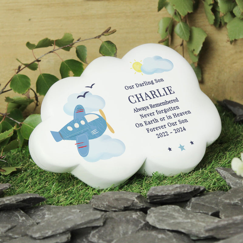 Personalised Plane Resin Memorial Cloud