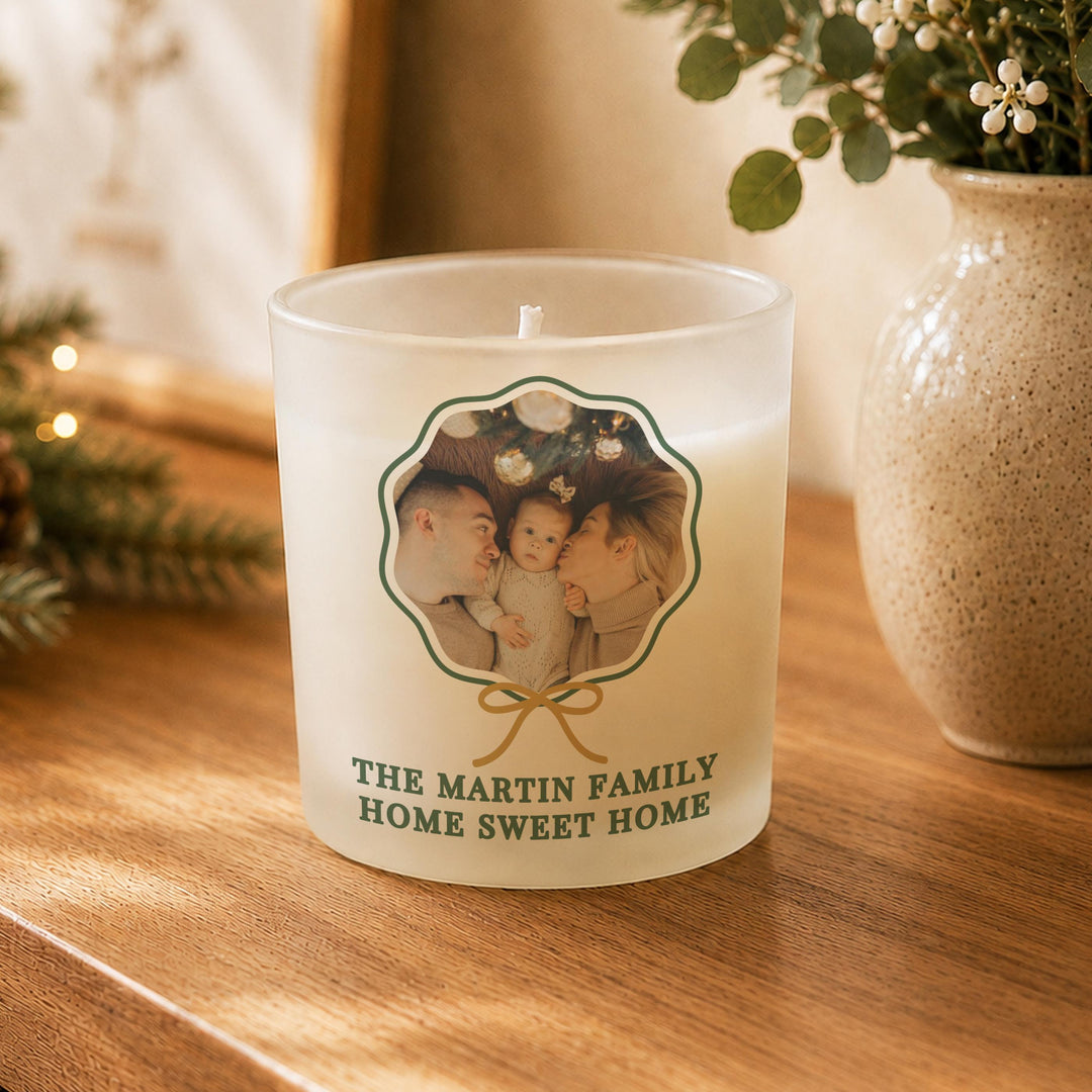 Personalised Photo Jar Candle with Message, The Personal Shop, personalised gifts