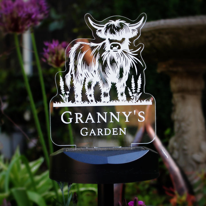 Personalised Highland Garden Solar Light – alternative view