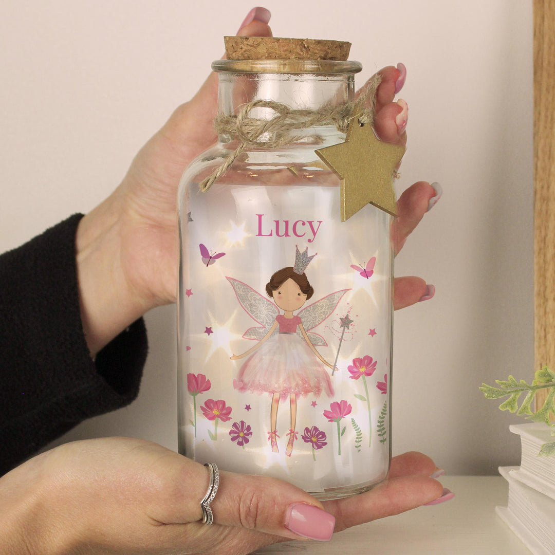 Personalised Fairy Princess LED Glass Jar – alternative view