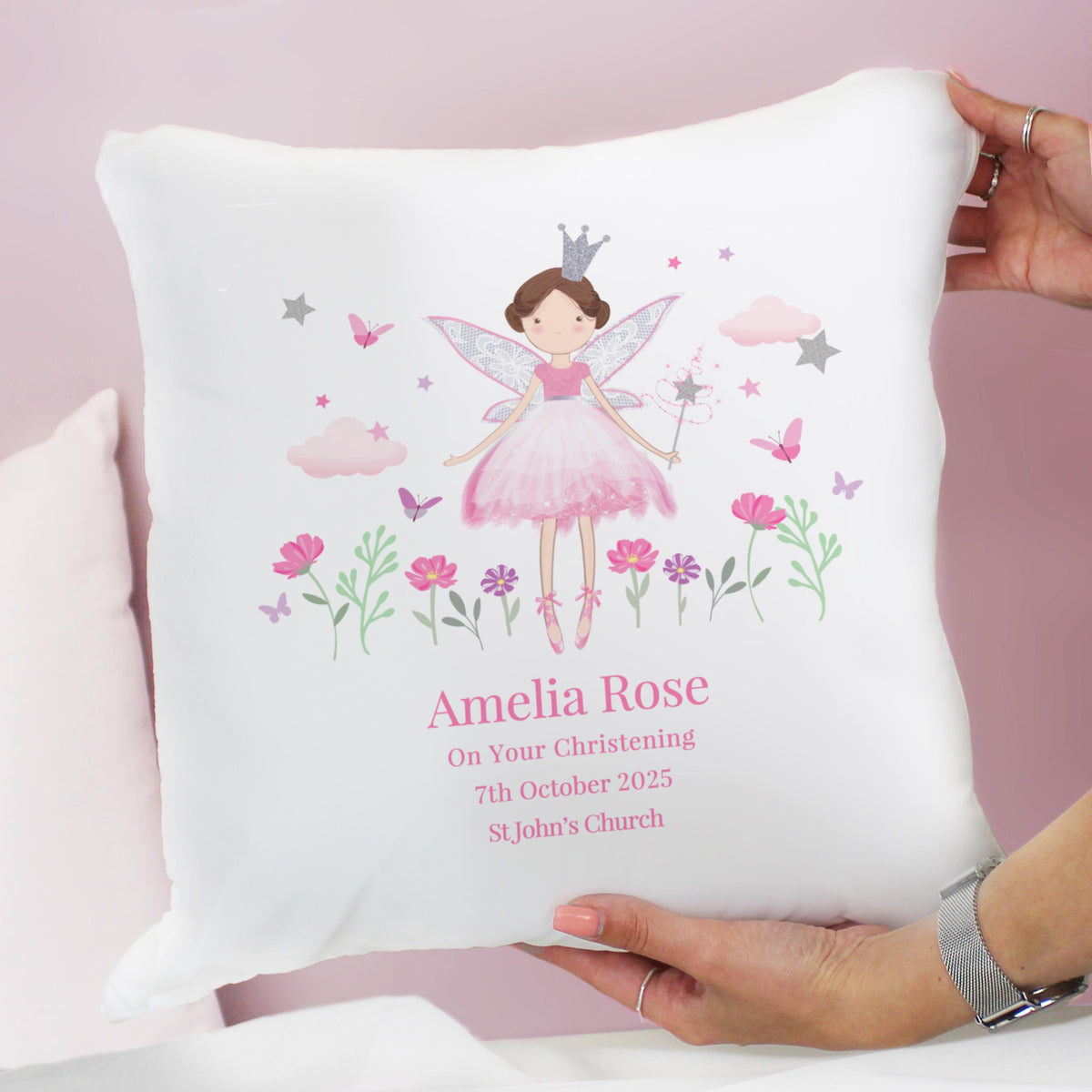 Personalised Fairy Princess Cushion – alternative view
