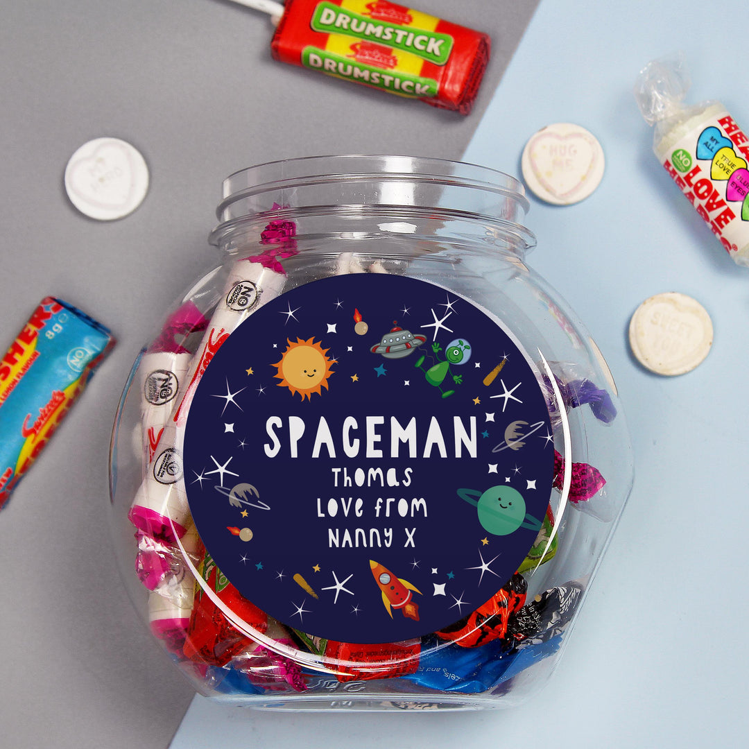 Personalised Space Sweet Jar – alternative view