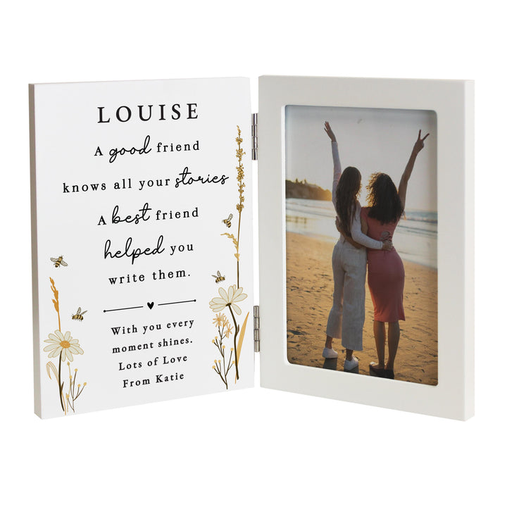 Personalised Friend Wooden Hinged 6x4 Photo Frame – alternative view