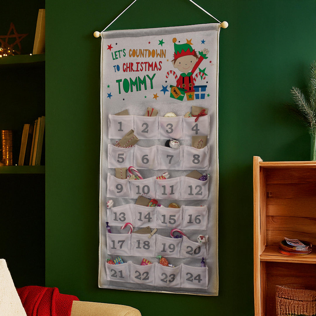 Personalised Christmas Elf Advent Calendar – alternative view