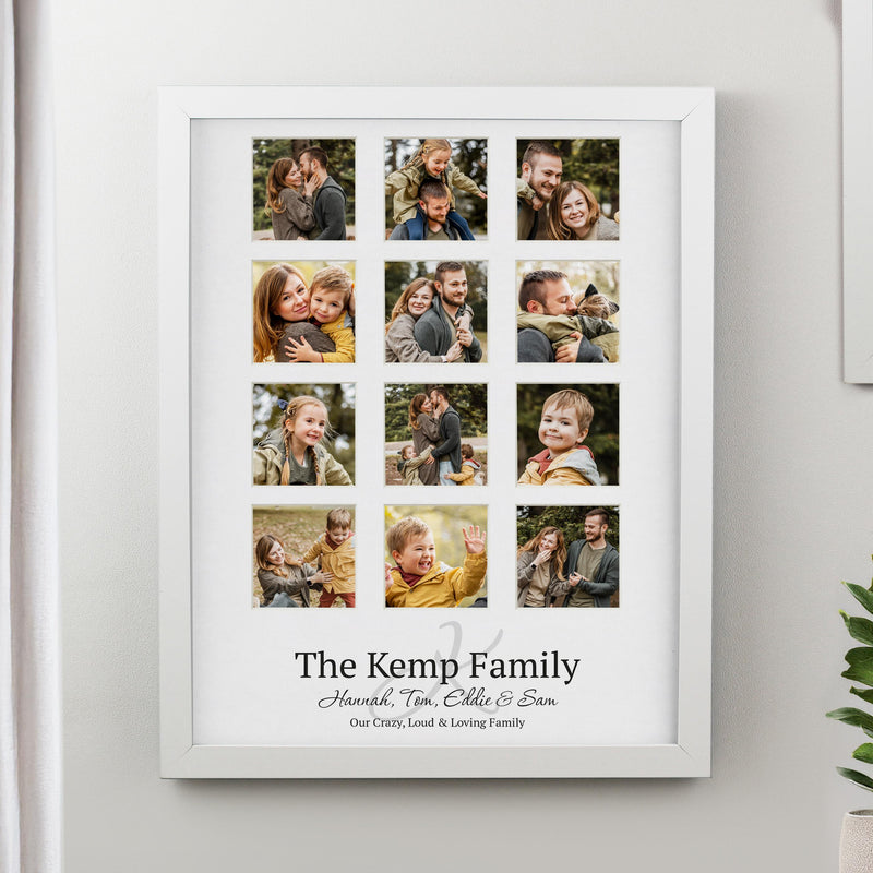 Personalised Family White Multi Photo Frame