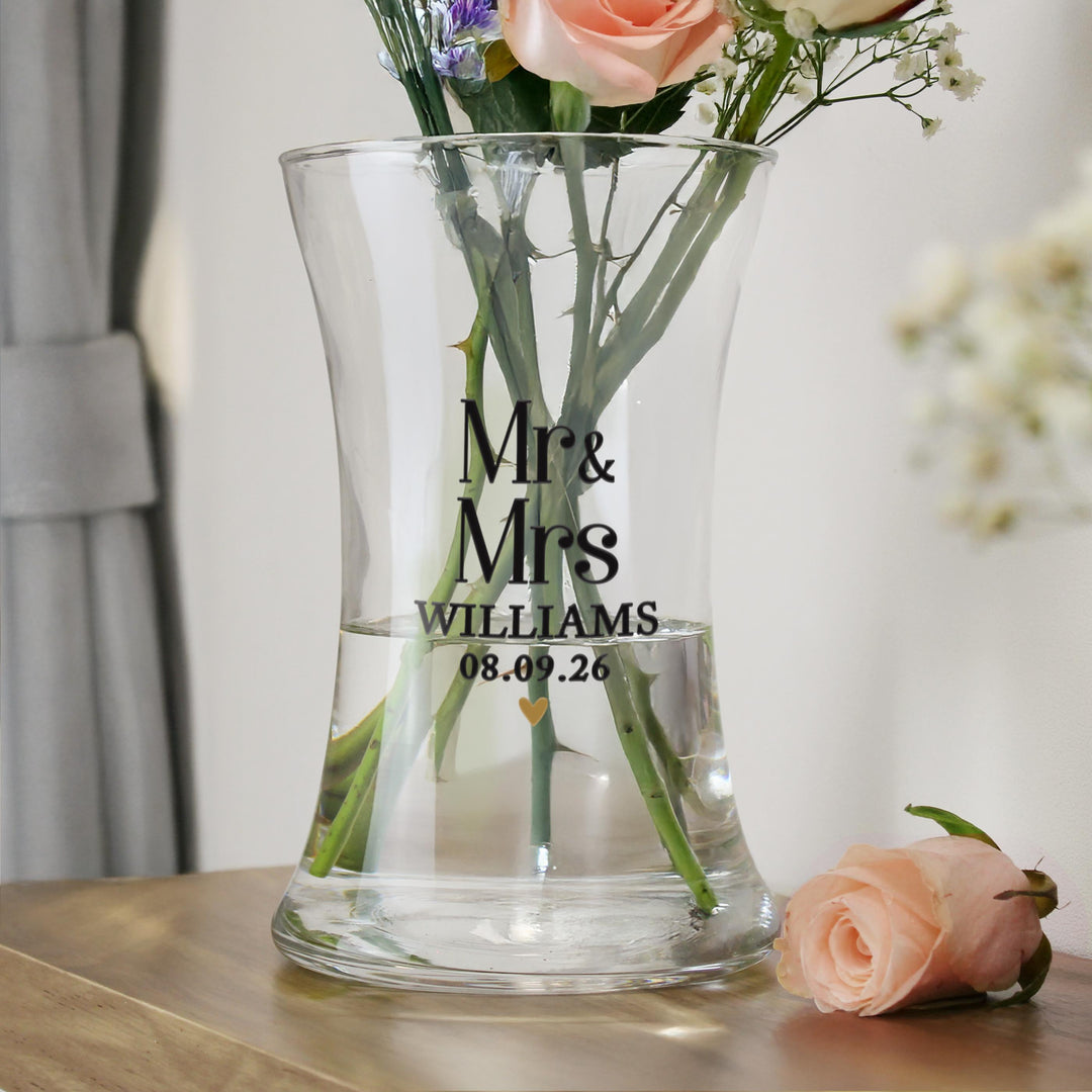 Personalised Couples Waisted Vase, The Personal Shop, personalised gifts
