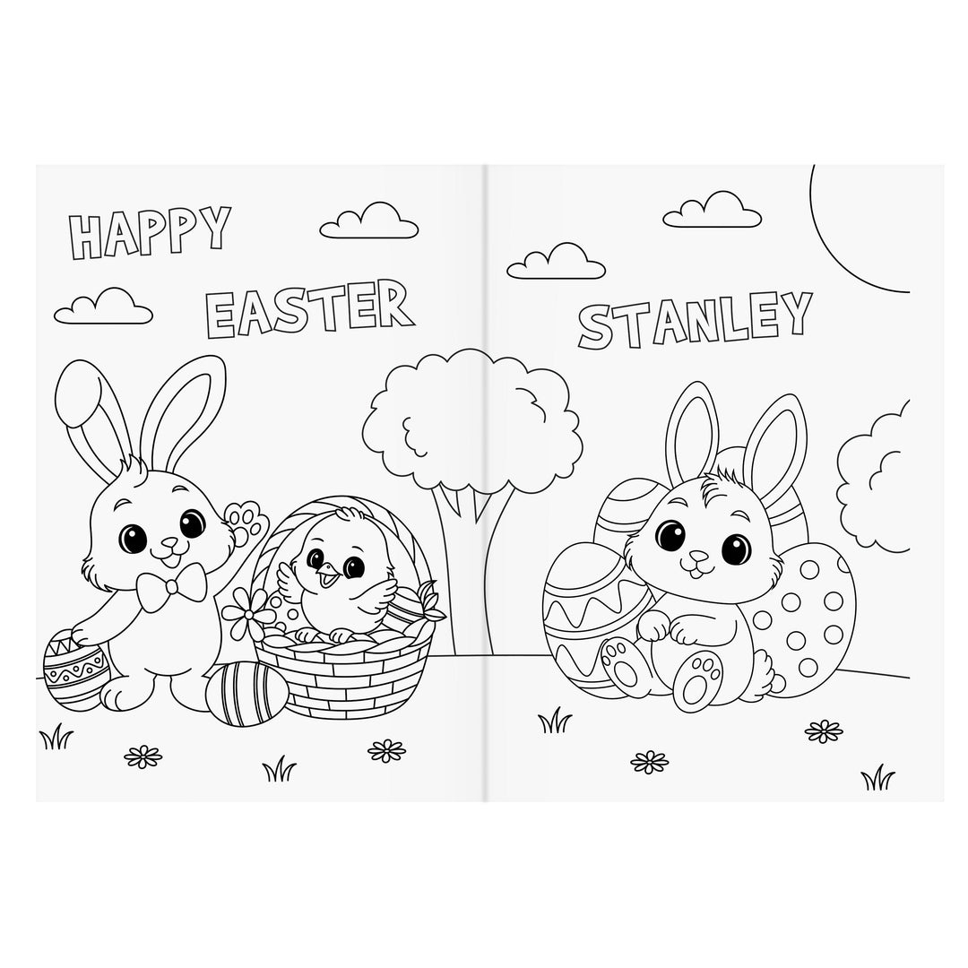 Personalised Easter Activity &amp; Colouring Book, The Personal Shop, personalised gifts