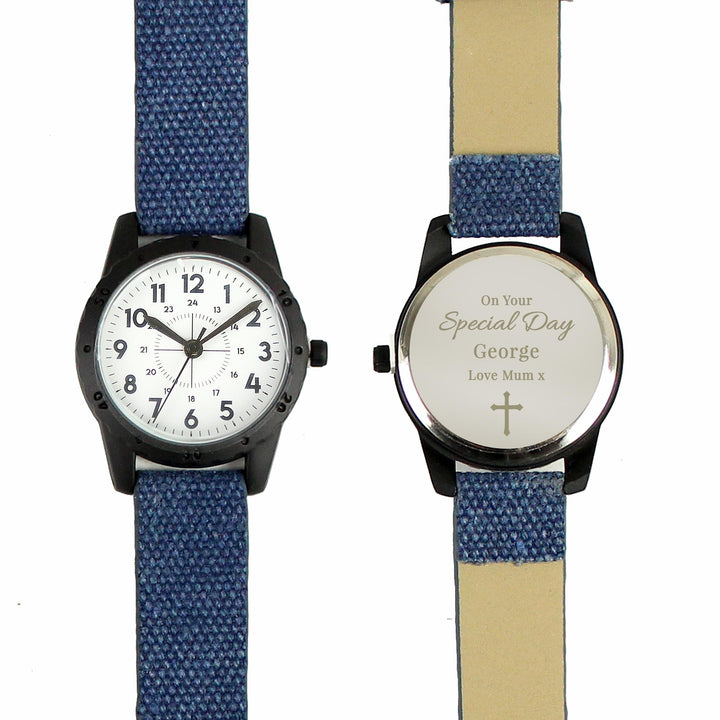 Personalised Holy Communion/Christening Blue Watch – alternative view