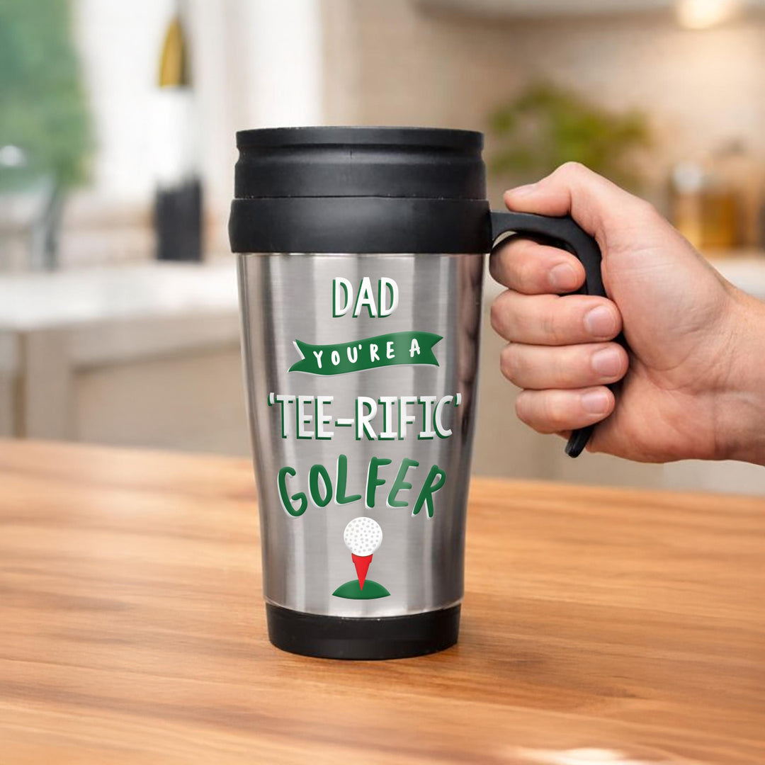 Personalised Golf Travel Mug, The Personal Shop, personalised gifts