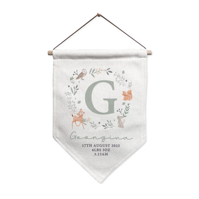 Personalised New Baby Wall Art Banner