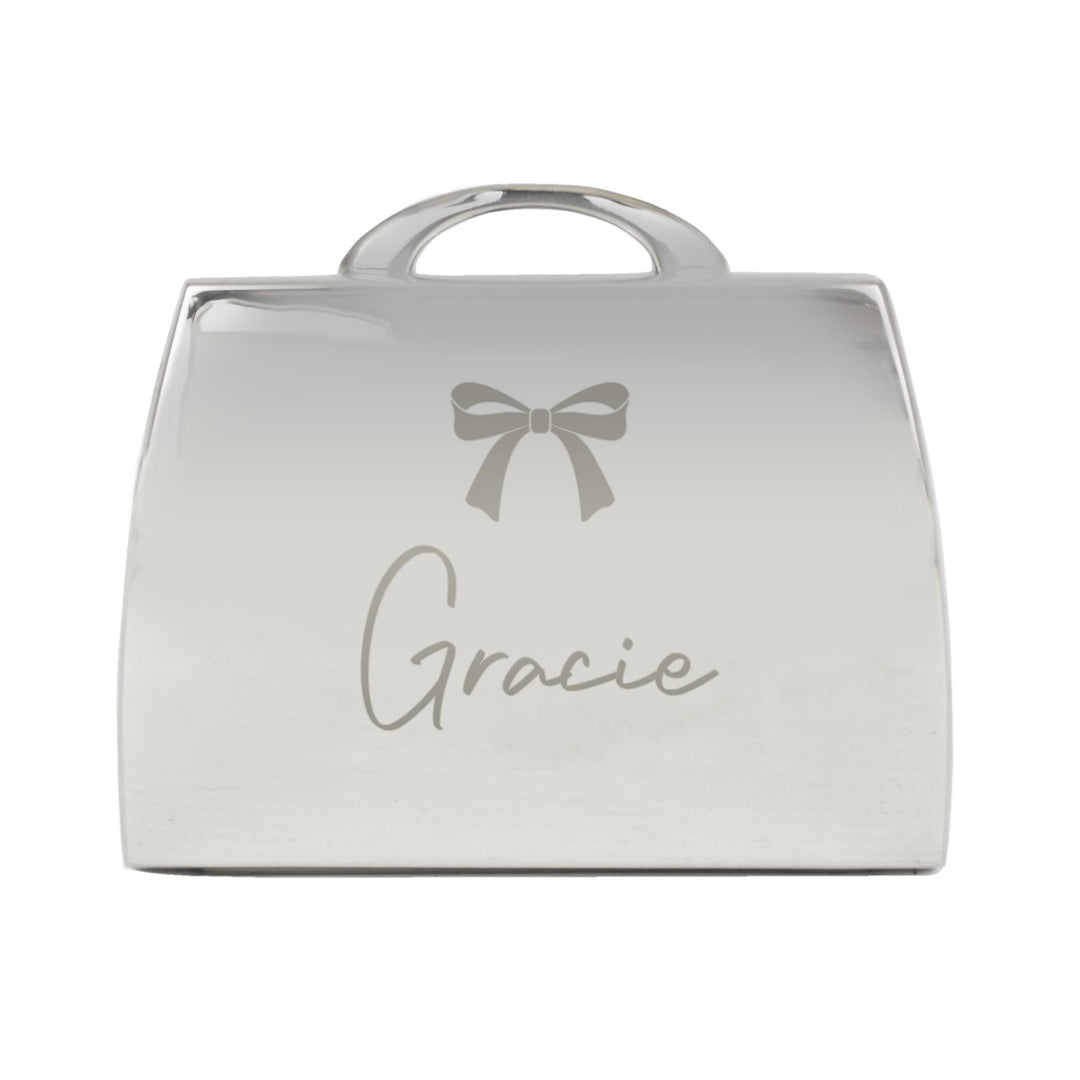 Personalised Bow Handbag Compact Mirror, The Personal Shop, personalised gifts