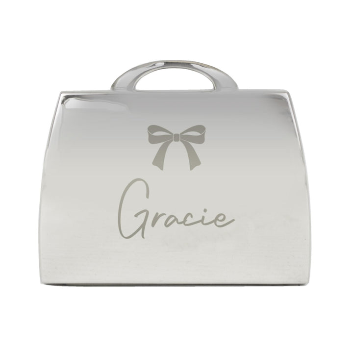 Personalised Bow Handbag Compact Mirror, The Personal Shop, personalised gifts