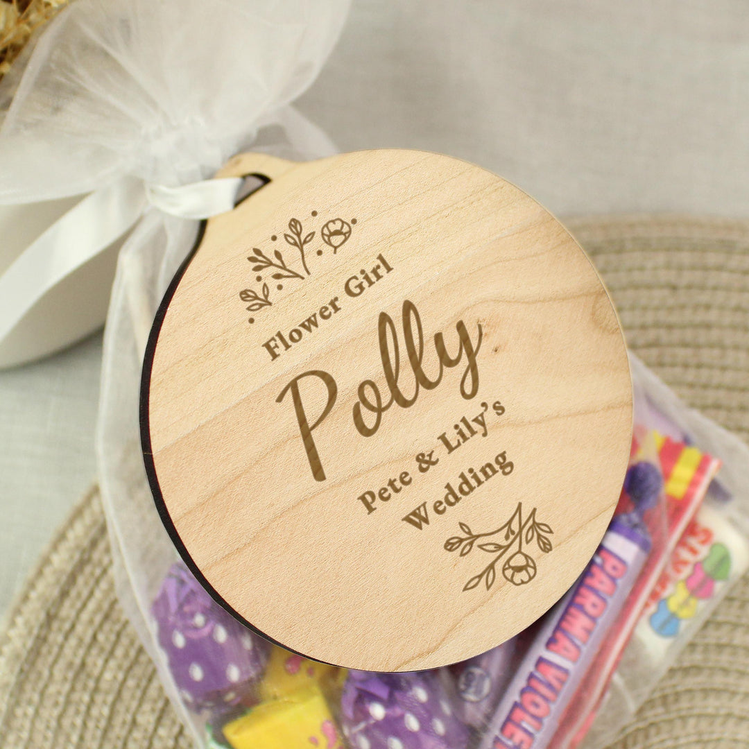 Personalised Wedding Party Wooden Tag – alternative view