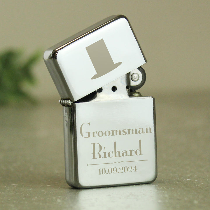 Personalised Groomsman Lighter – alternative view