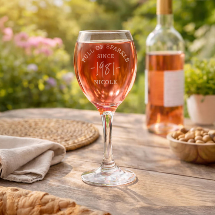 Personalised Since Wine Glass, The Personal Shop, personalised gifts