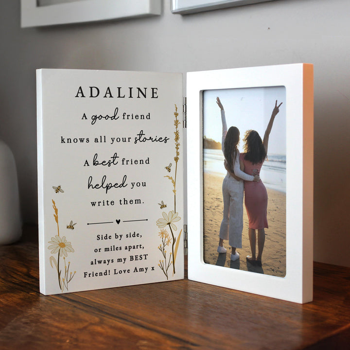Personalised Friend Wooden Hinged 6x4 Photo Frame – alternative view