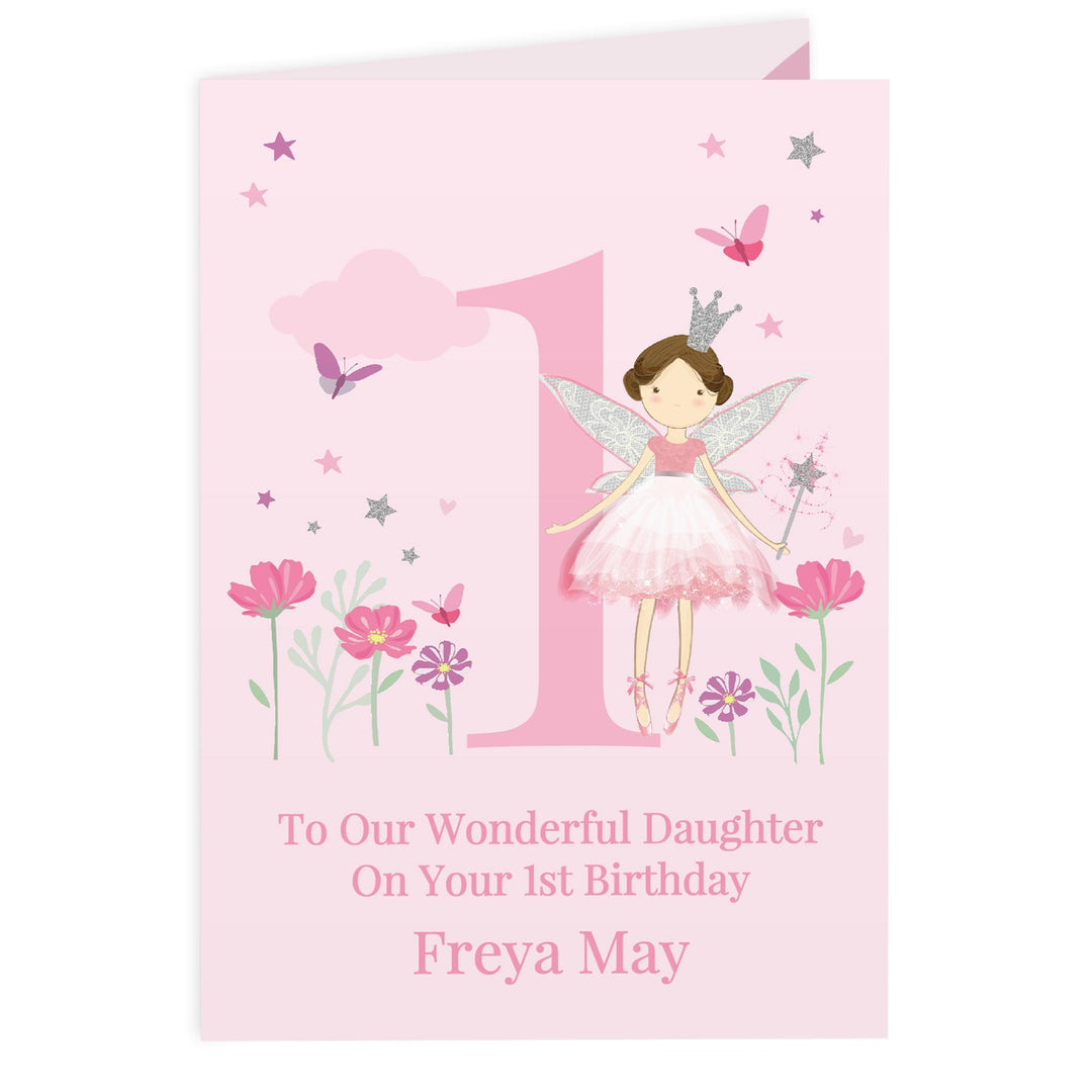 Personalised Fairy Princess Birthday Card – alternative view