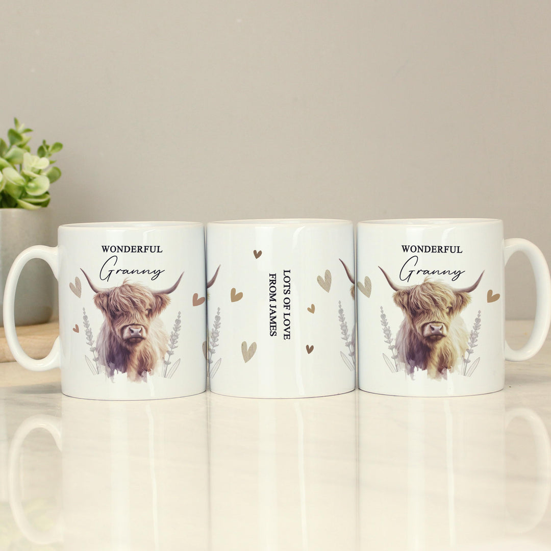 Personalised Highland Cow Mug – alternative view