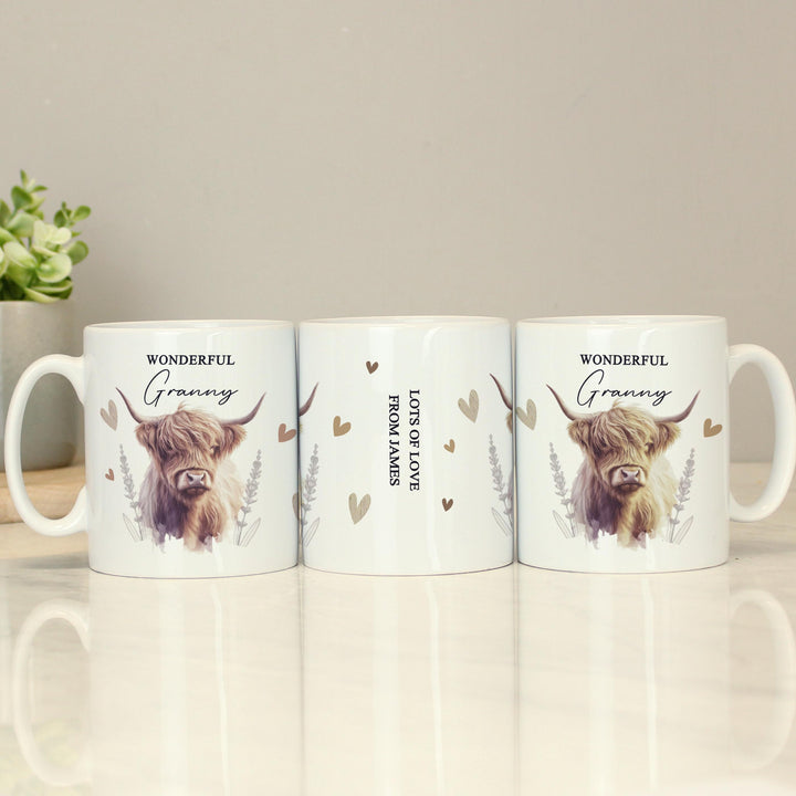 Personalised Highland Cow Mug – alternative view