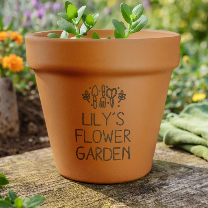 Personalised Gardening Terracotta Plant Pot, The Personal Shop, personalised gifts