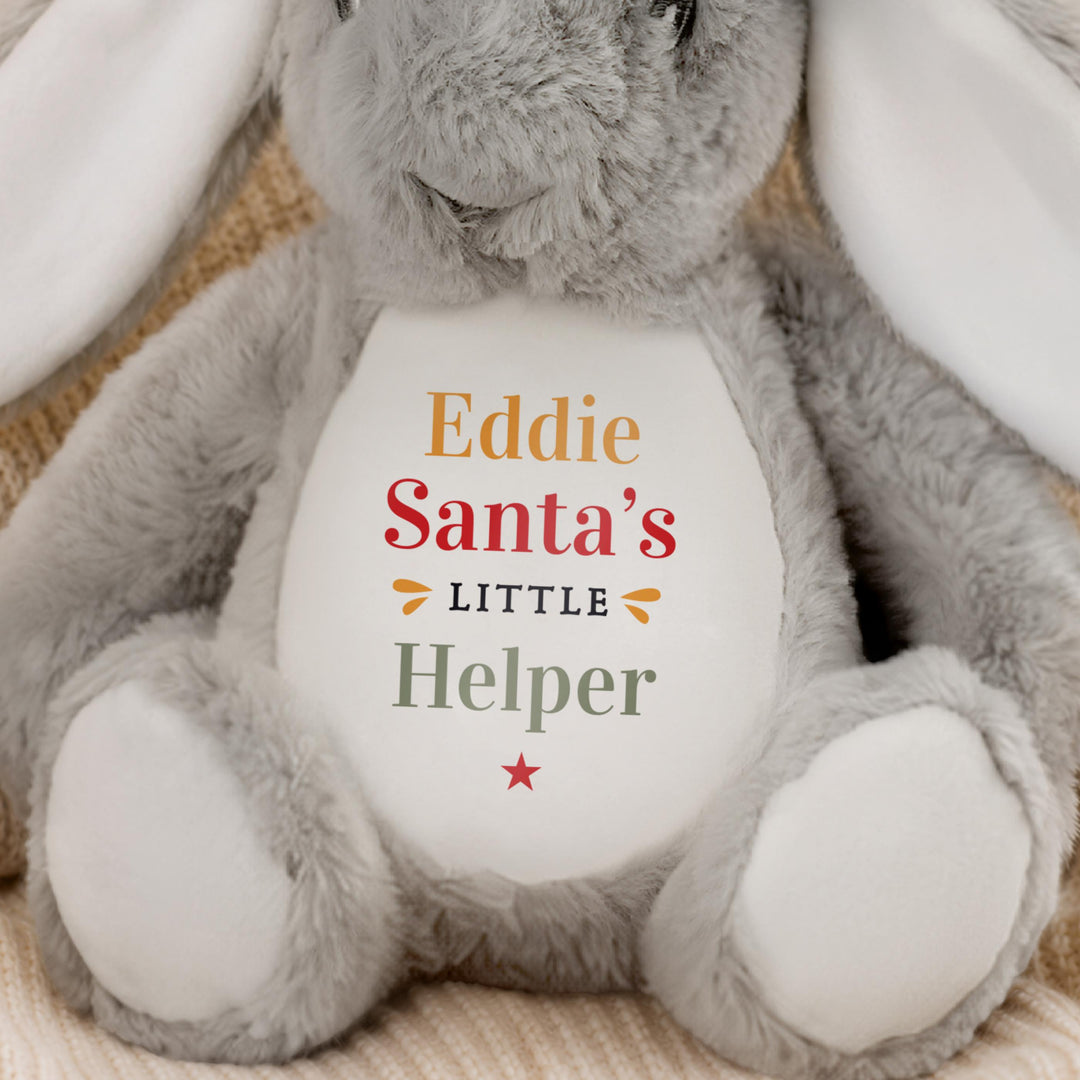 Personalised Santa’s Little Helper Bunny Soft Toy