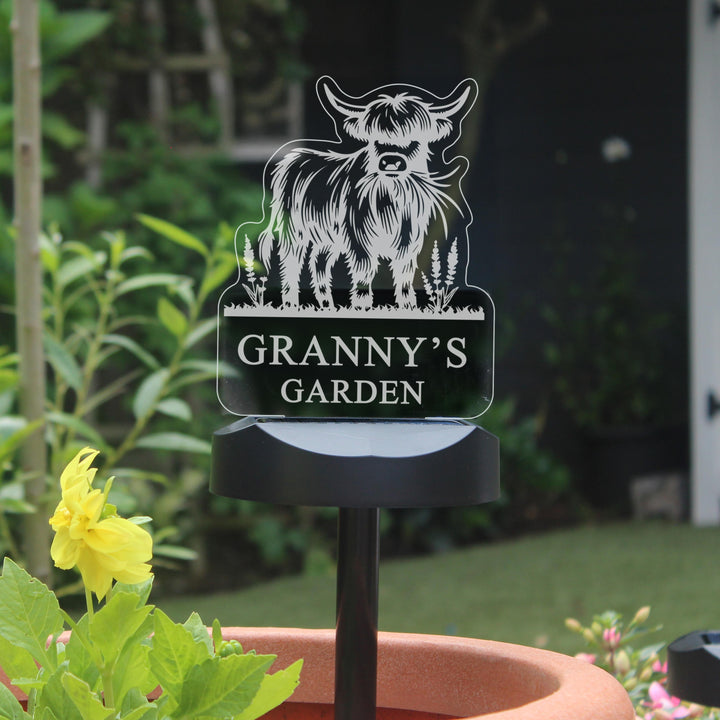 Personalised Highland Garden Solar Light – alternative view