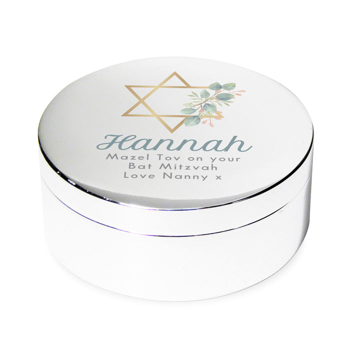 Personalised Bat Mitzvah Round Trinket – alternative view