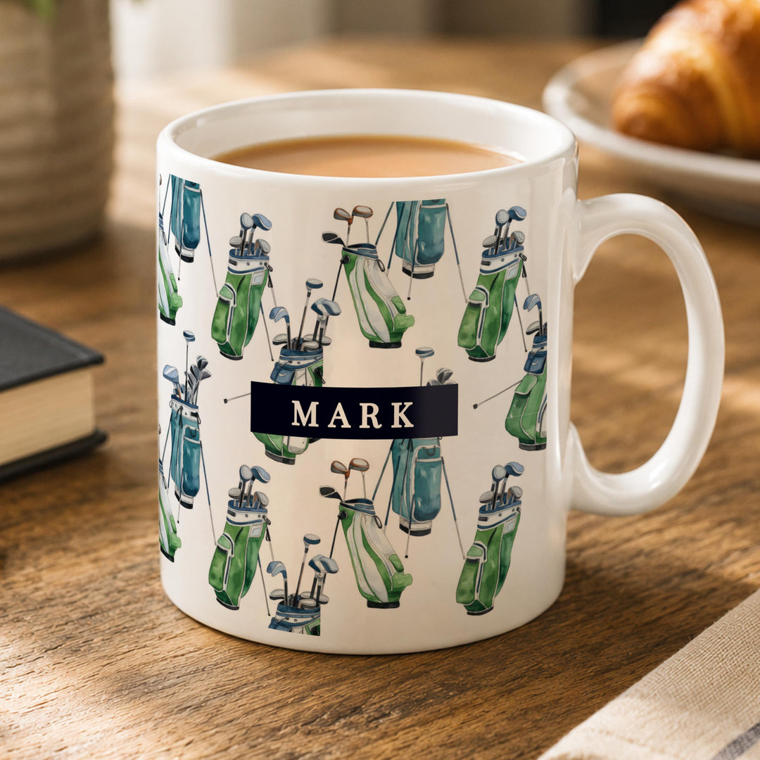 Personalised Golf Bag Mug, The Personal Shop, personalised gifts