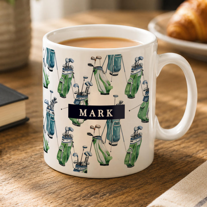 Personalised Golf Bag Mug, The Personal Shop, personalised gifts