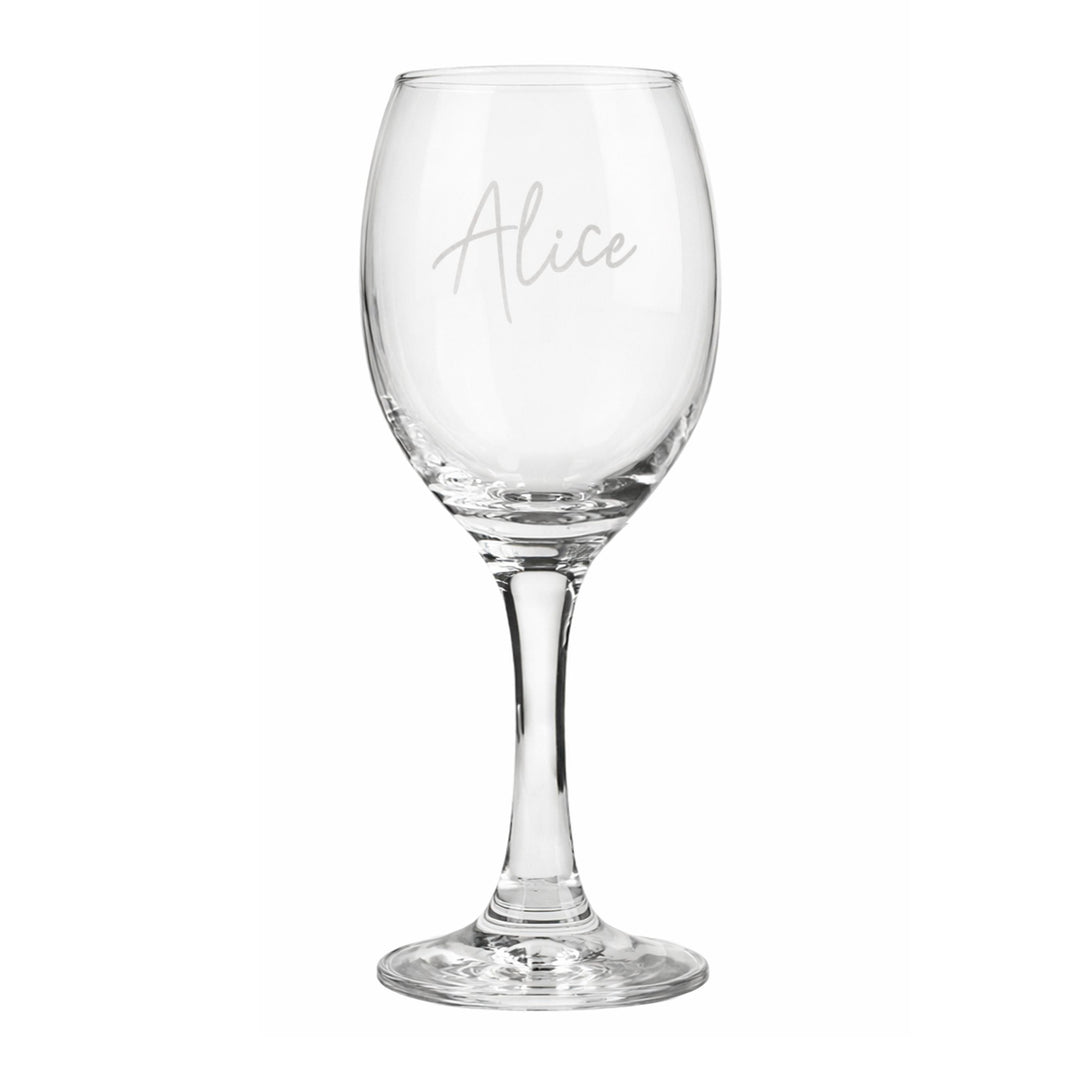 Personalised Name Wine Glass, The Personal Shop, personalised gifts