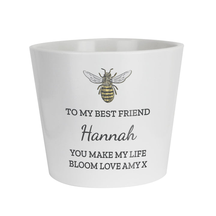 Personalised Bee Large Plant Pot, The Personal Shop, personalised gifts