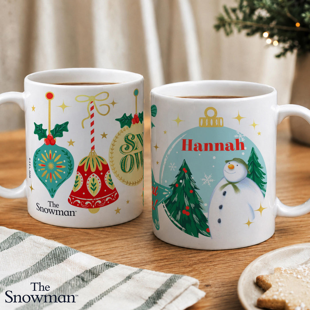 Personalised The Snowman Christmas Wishes Ceramic Mug