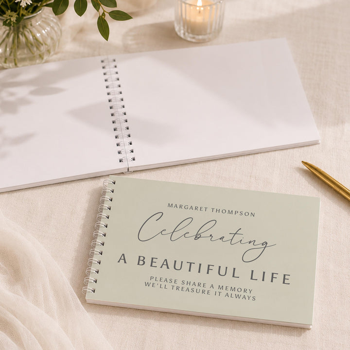 Personalised Natural Guest Book, The Personal Shop, personalised gifts