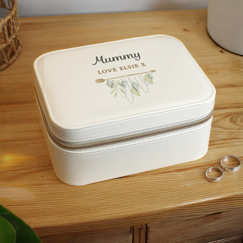 Personalised Botanical Travel Jewellery Box