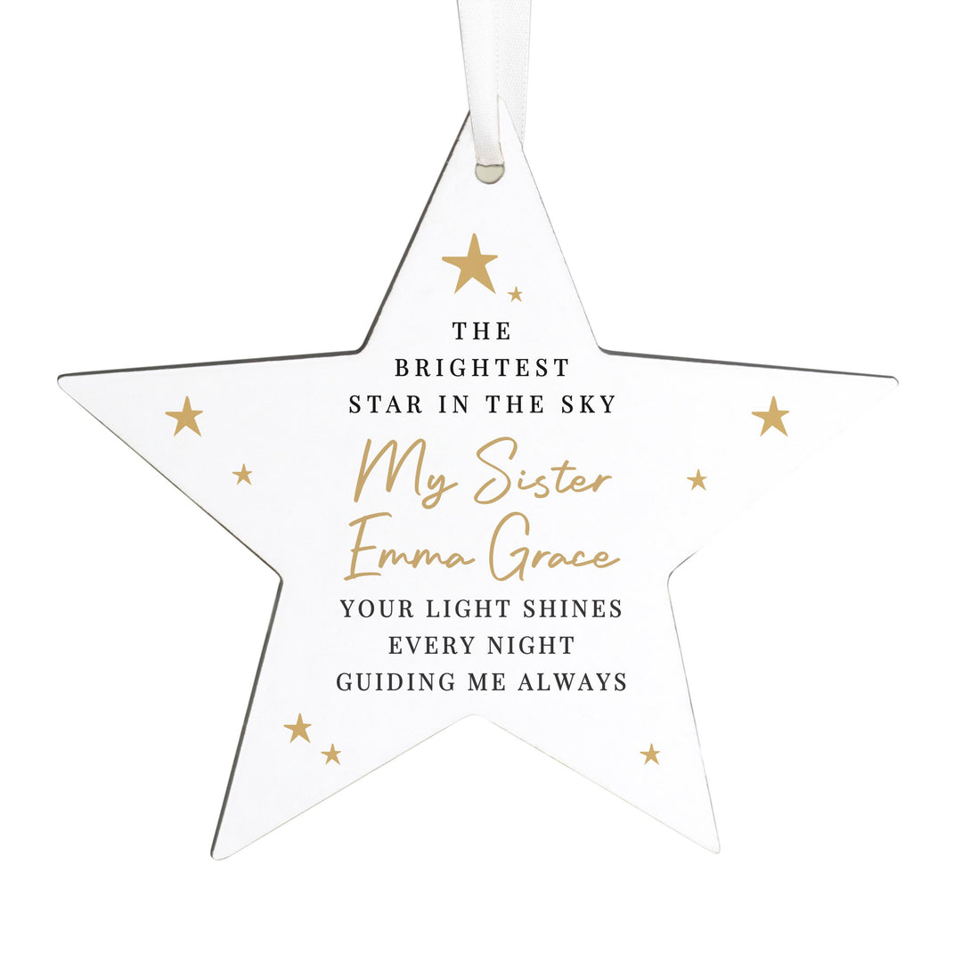 Personalised Christmas Memorial Star Ornament – alternative view