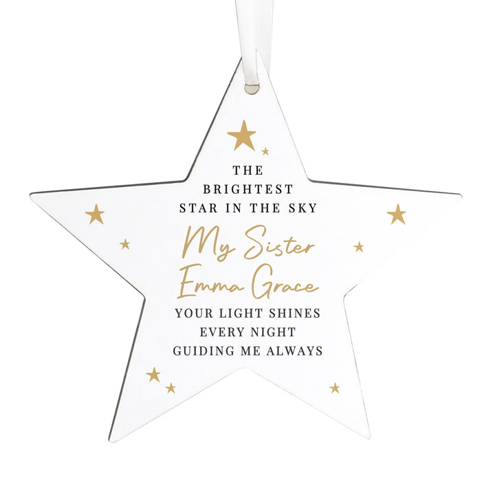Personalised Christmas Memorial Star Ornament – alternative view