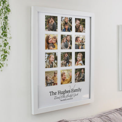 Personalised Family White Multi Photo Frame